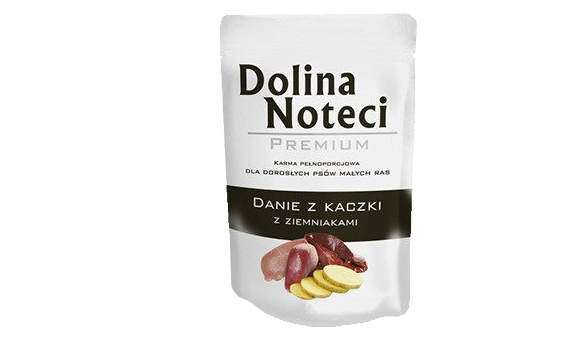 dolina noteci premium danie z kaczki z ziemniakami mokra karma dla małego psa