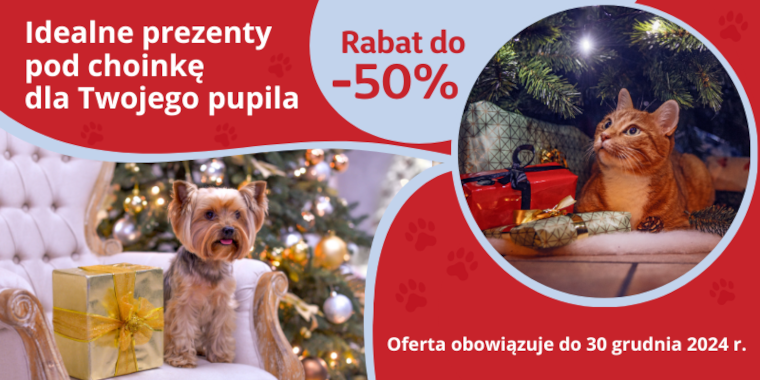 Idealne prezenty dla Twojego pupila z rabatami do -50%