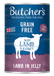 BUTCHERS ORIGINAL LAMB IN JELLY KARMA DLA PSA z jagnięciną i nerkami w galaretce