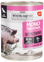 WIEJSKA ZAGRODA KARMA DLA PSA monobiałkowa wieprzowina