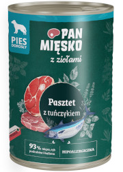 PAN MIĘSKO Z ZIOŁAMI MOKRA KARMA DLA PSA pasztet z tuńczykiem