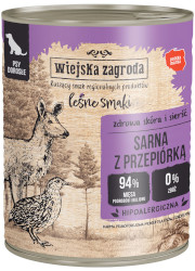 WIEJSKA ZAGRODA KARMA DLA PSA leśne smaki sarna z przepiórką