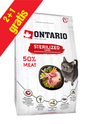 ONTARIO CAT STERILISED KARMA DLA KOTA STERYLIZOWANEGO - z jagnięciną