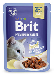 BRIT PREMIUM CAT KARMA DLA KOTA - z wołowiną w galaretce